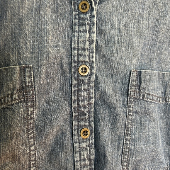 Eileen Fisher Blue Denim Shirt - Picture 4 of 6
